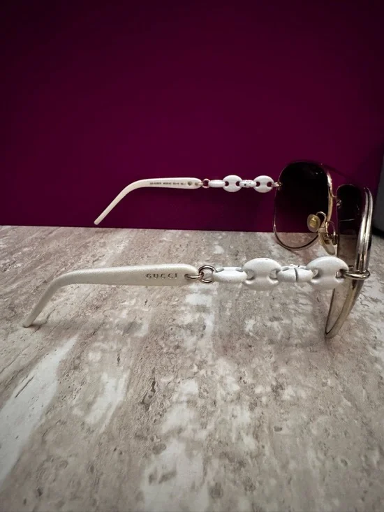 Gucci Aviator Sunglasses with Brown Gradient Lenses - Women’s Accessories - Picture 4 of 7